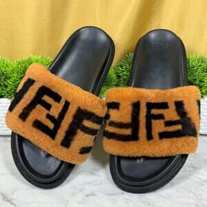 【FENDI】O LOCK SLIDES black / brown FENDI SATIN SLIDES|New purchase #fendi#unboxing#luxury